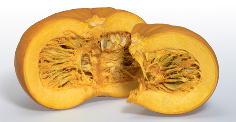 opened orange pumpkin