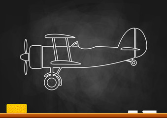 Drawing of aircraft on blackboard © Anthonycz