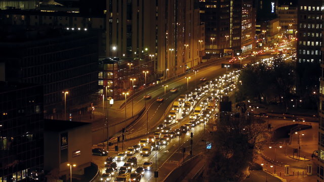 City traffic time lapse.