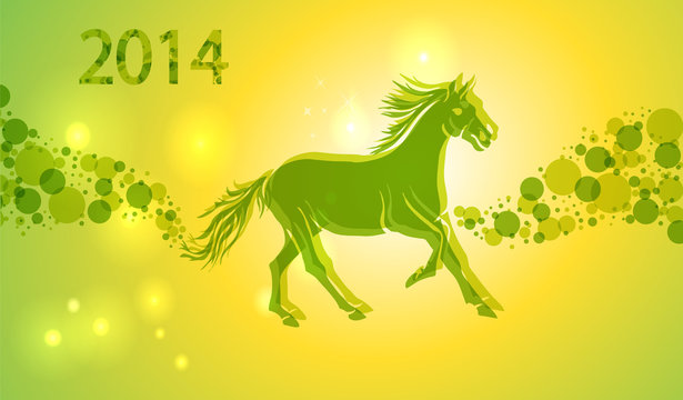 Multicolor Chinese New Year of horse 2014 background