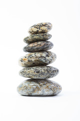 Stones balance isolated on white
