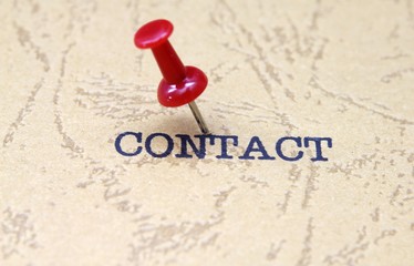 Push pin on contact text