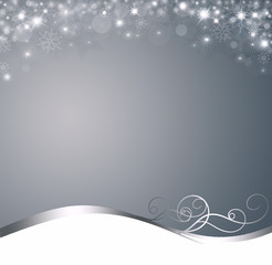 Silver Christmas background. 