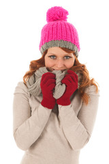 Woman portrait winter fashion