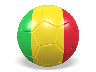 Fototapeta premium Football/soccer ball with a Mali flag.