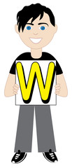 Letter W Boy