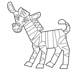 Cartoon wild animal - coloring page for the children
