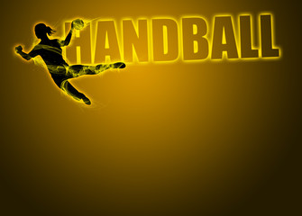 Woman handball background - 58872065