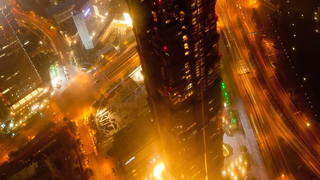 China Shanghai at night time lapse