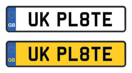 uk number plate - 58872677