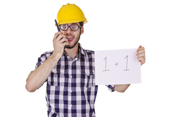 Humorous construction worker