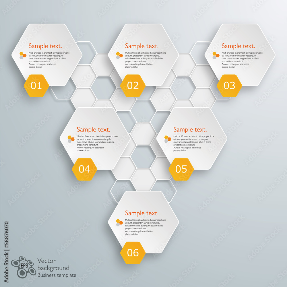 Canvas Prints infographics vector background honeycomb structure
