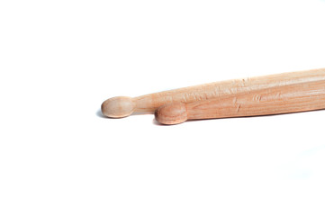 Chipped drumstick on white background