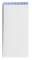 Blank isolated notepad
