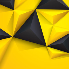 Yellow and black geometric background.