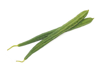 Fresh angle gourd on white background