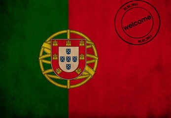 Obraz premium flag and stamp