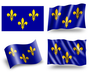 Flag of Île-de-France Region