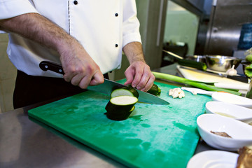 chef in a professional kitchen