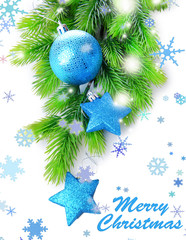 Christmas balls and decorative stars