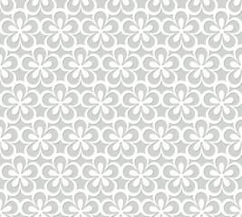 white floral seamless pattern