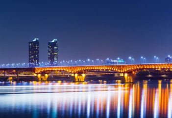Seoul city at night