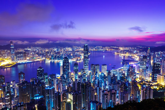 Hong Kong in sunrise