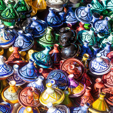 bunte Keramik aus Marokko