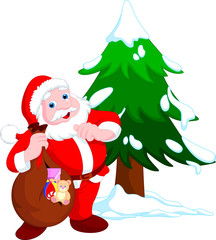 christmas and new year with santa claus
