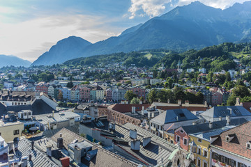 Fototapeta na wymiar General view of Innsbruck in western Austria.