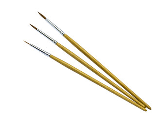 Artist paintbrush on white