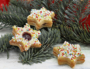 Weihnachtsbrötchen bunte Steusel
