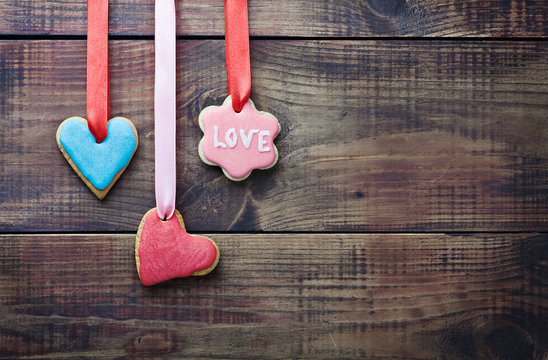 Valentine cookies decorated