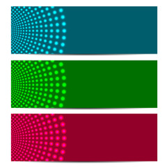 set of abstract banners.colorful background with glowing circles