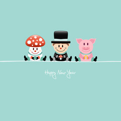 Fly Agaric, Chimney Sweeper & Pig Lucky Charms Retro