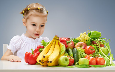 A beautiful girl eating fresh fruit
