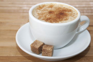 Coffee with cinnamon and  brown sugar  . .
