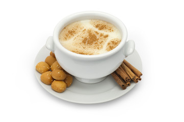 Middle eastern Dessert of Sahlab and Cinnamon isolated