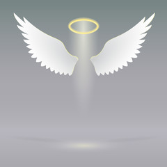 Angel wings on heavenly