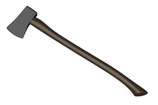 cartoon image of lumberjack axe