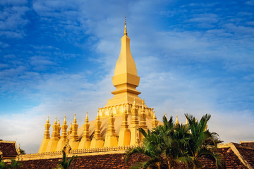 Pha That Luang(Temple) Vientiane, Symbol of Laos.