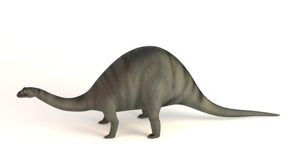 realistic 3d render of brontosaurus