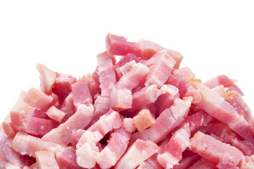 chopped raw bacon