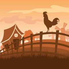 Fototapeta premium Farm in the morning