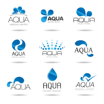 Water design elements. Water icon (aqua)