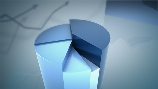 growing and changing graphs. seamless looping 3d animation
