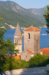 Fototapeta premium Ancient Churches in Perast. Kotor Bay, Montenegro