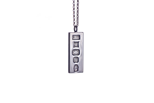 Sterling silver ingot pendant