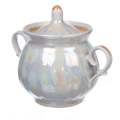 classic sugar bowl isolated on white background