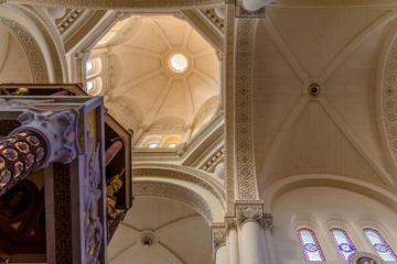 Interior of the dome of the Blessed Virgin Of Ta Pinu Basilica
